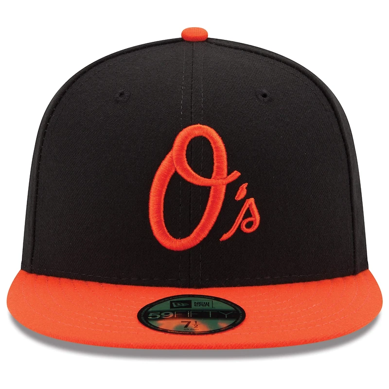 Baltimore Orioles New Era Authentic Collection On Field 59FIFTY - Fitted Structured Hat Black/Orange