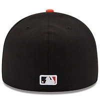 Baltimore Orioles New Era Road Authentic Collection On-Field Logo 59FIFTY - Bonnet ajusté Noir / Orange
