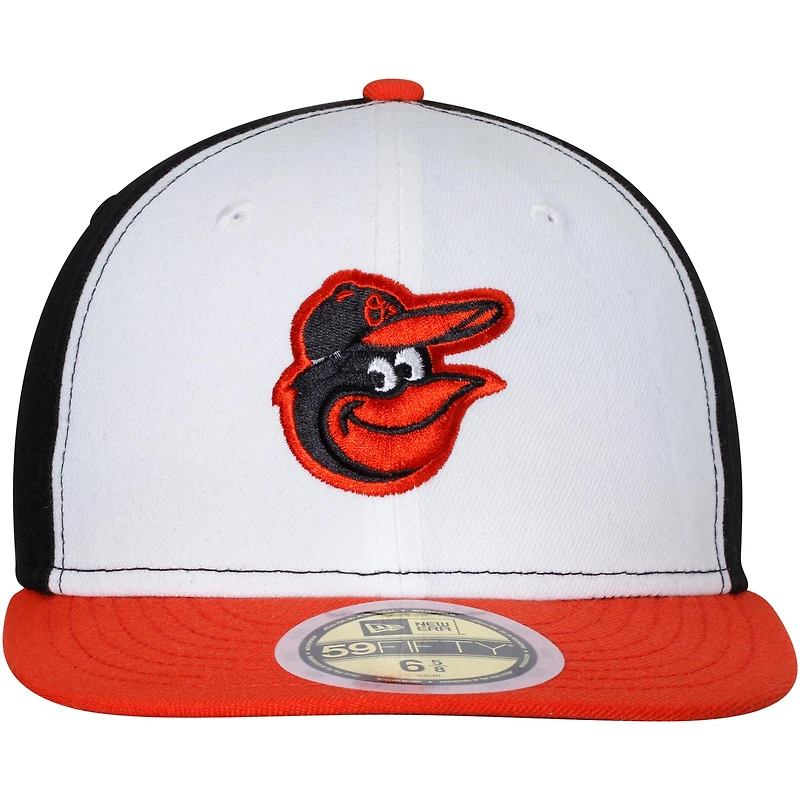 Baltimore Orioles New Era Youth Home Authentic Collection On-Field 59FIFTY - Fitted Hat White/Orange