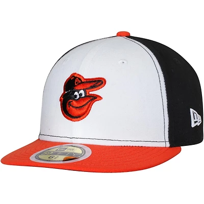 Baltimore Orioles New Era Youth Home Authentic Collection On-Field 59FIFTY - Fitted Hat White/Orange
