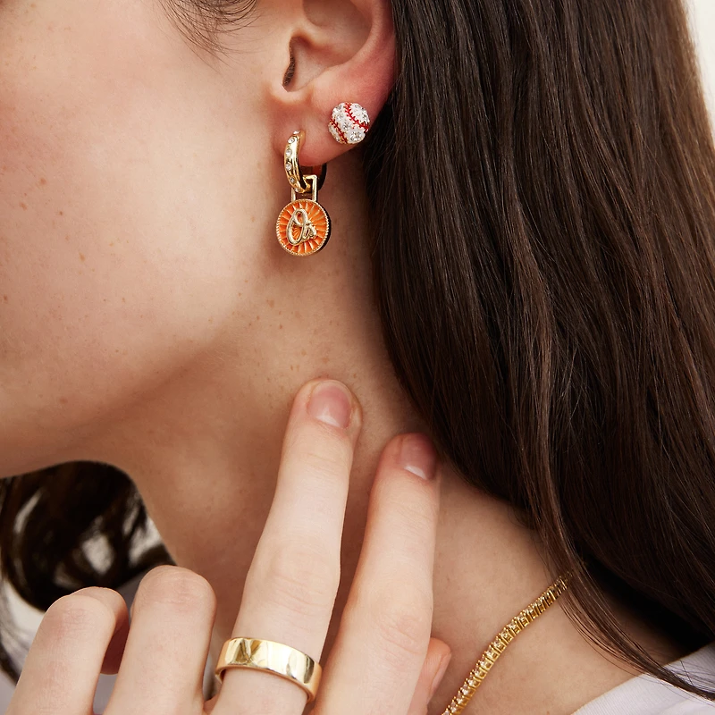 BaubleBar Baltimore Orioles Hoop Earring Set