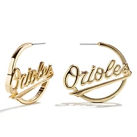 Boucles d'oreilles créoles BaubleBar Baltimore Orioles