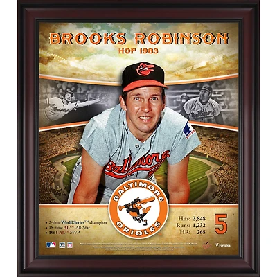 Profil de carrière encadré de Brooks Robinson Baltimore Orioles 15" x 17" Hall of Fame