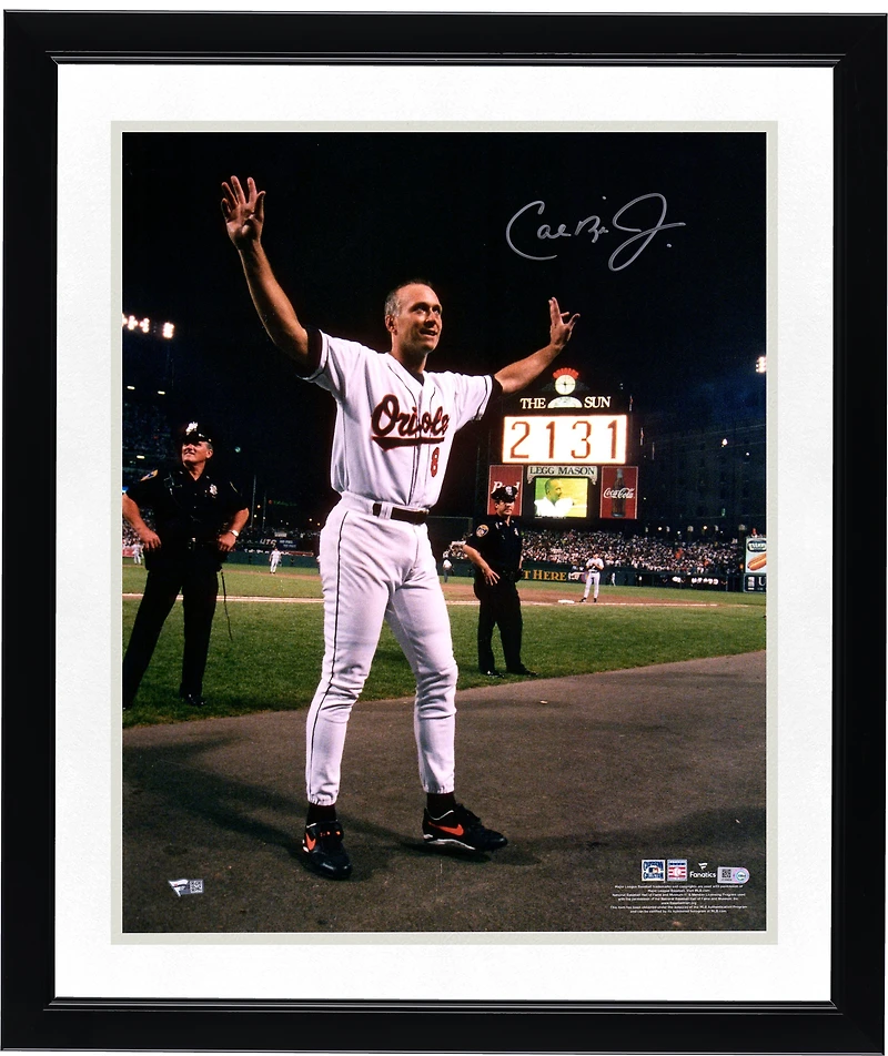 Cal Ripken Jr. Baltimore Orioles Autographed 16" x 20" 2131st Game Ovation Photograph