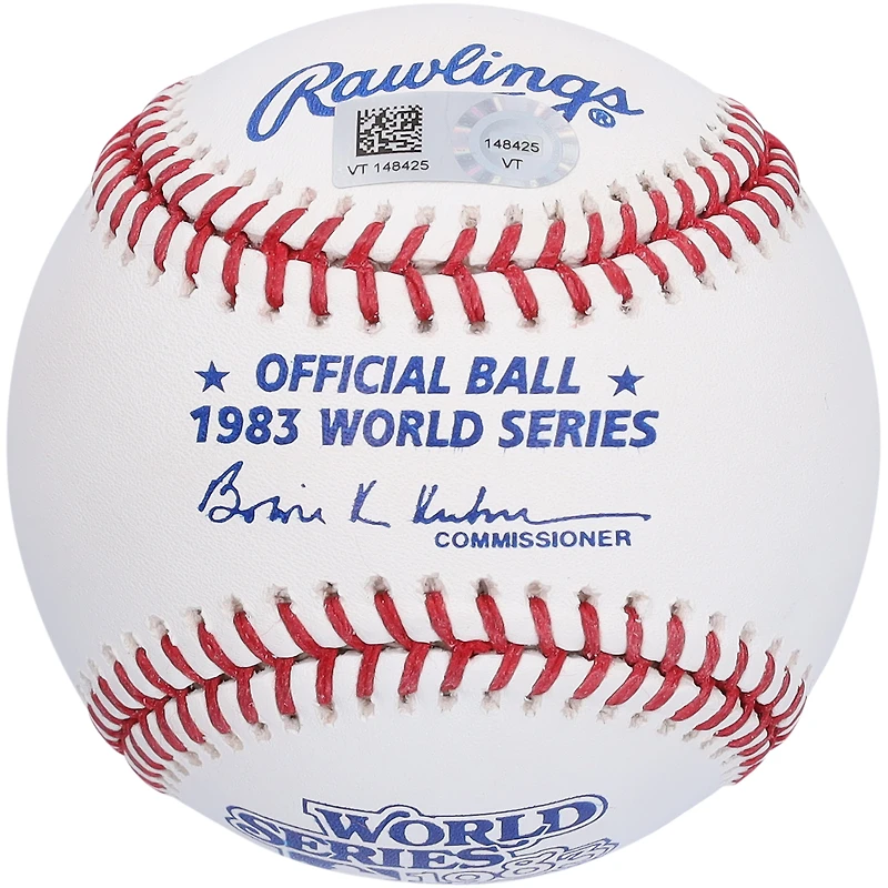 Cal Ripken Jr. Baltimore Orioles Autographed 1983 World Series Logo Baseball