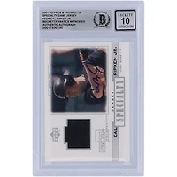 Cal Ripken Jr. Baltimore Orioles Autographié 2001 Upper Deck Pros & Prospects Specialty Game Jersey Relic #S-CR Beckett Fanatics Witnessed Authenticated 10 Card