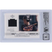Cal Ripken Jr. Baltimore Orioles Autographié 2001 Upper Deck Pros & Prospects Specialty Game Jersey Relic #S-CR Beckett Fanatics Witnessed Authenticated 10 Card