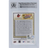 Cal Ripken Jr. Baltimore Orioles autographié 2008 Upper Deck Baseball Heroes #16 Beckett Fanatics Witnessed Authenticated 9/10 Card
