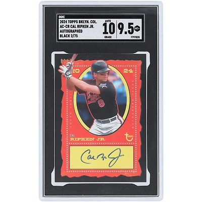 Cal Ripken Jr. Baltimore Orioles Autographed 2024 Topps Brooklyn Collection Black #AC-CR #2/75 SGC Authenticated 9.5/10 Card