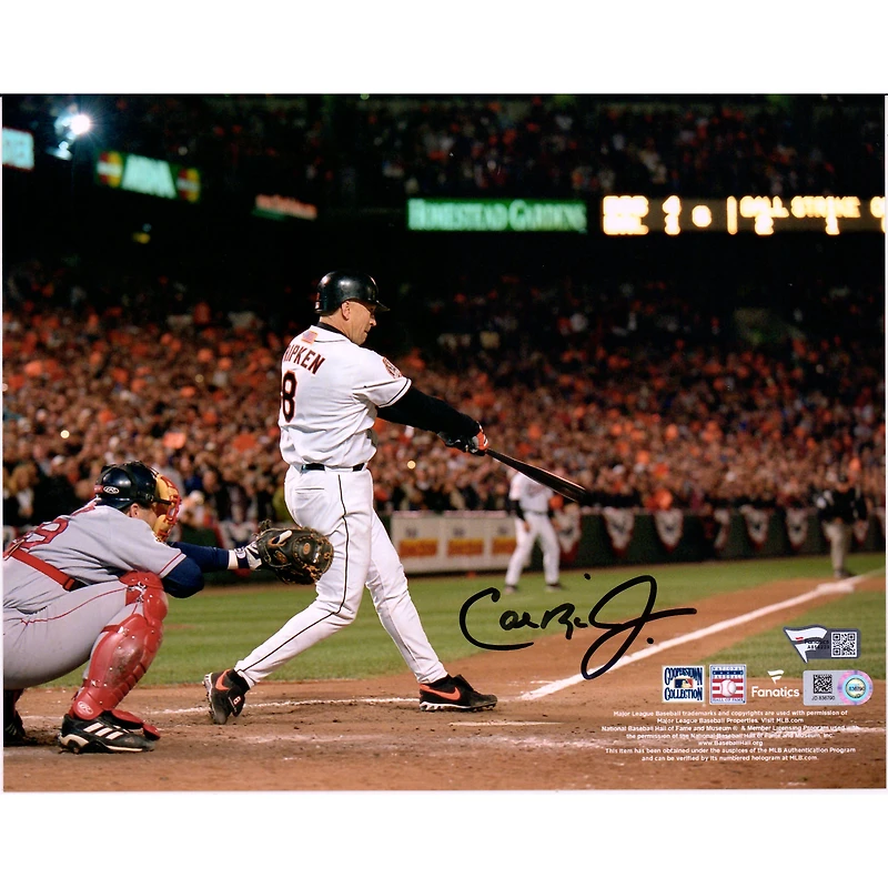 Cal Ripken Jr. Baltimore Orioles Autographed 8" x 10" Hitting Horizontal Photograph