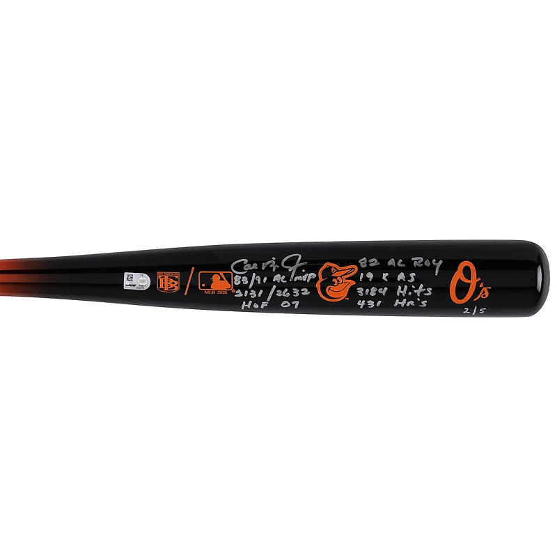 Cal Ripken Jr. Baltimore Orioles Autographed Big Time Bats Chrome Bat with Multiple Inscriptions - Limited Edition of 5