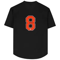 Maillot d'entraînement au bâton noir autographié par Cal Ripken Jr. Baltimore Orioles, réplique Mitchell & Ness