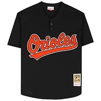 Maillot d'entraînement au bâton noir autographié par Cal Ripken Jr. Baltimore Orioles, réplique Mitchell & Ness