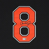 Maillot d'entraînement au bâton noir autographié par Cal Ripken Jr. Baltimore Orioles, réplique Mitchell & Ness