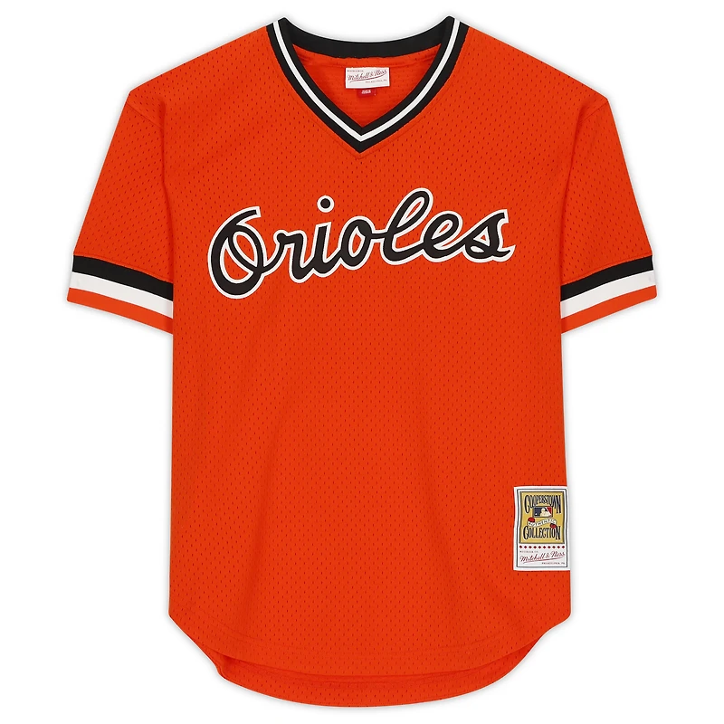 Maillot authentique orange autographié Mitchell & Ness des Orioles de Baltimore de Cal Ripken Jr.