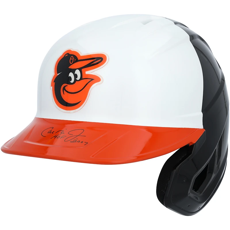 Casque de frappeur Cal Ripken Jr., réplique autographiée des Orioles de Baltimore, avec inscription « HOF 2007 »