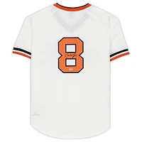 Maillot authentique Mitchell & Ness blanc autographié par Cal Ripken Jr. Baltimore Orioles
