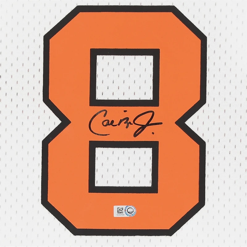 Maillot authentique Mitchell & Ness blanc autographié par Cal Ripken Jr. Baltimore Orioles