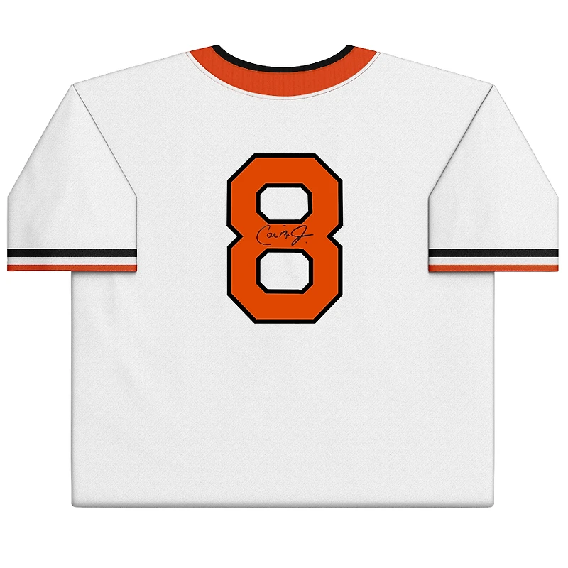 Maillot authentique Mitchell & Ness blanc autographié par Cal Ripken Jr. des Orioles de Baltimore