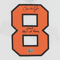 Maillot réplique autographié par Cal Ripken Jr. des Baltimore Orioles avec Mitchell & Ness et inscription « 2007 Hall of Fame »