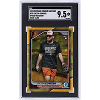 Colton Cowser Baltimore Orioles 2024 Bowman Chrome Sapphire Gold Image Variation #33 #11/50 SGC Authenticated 9.5 Rookie Card