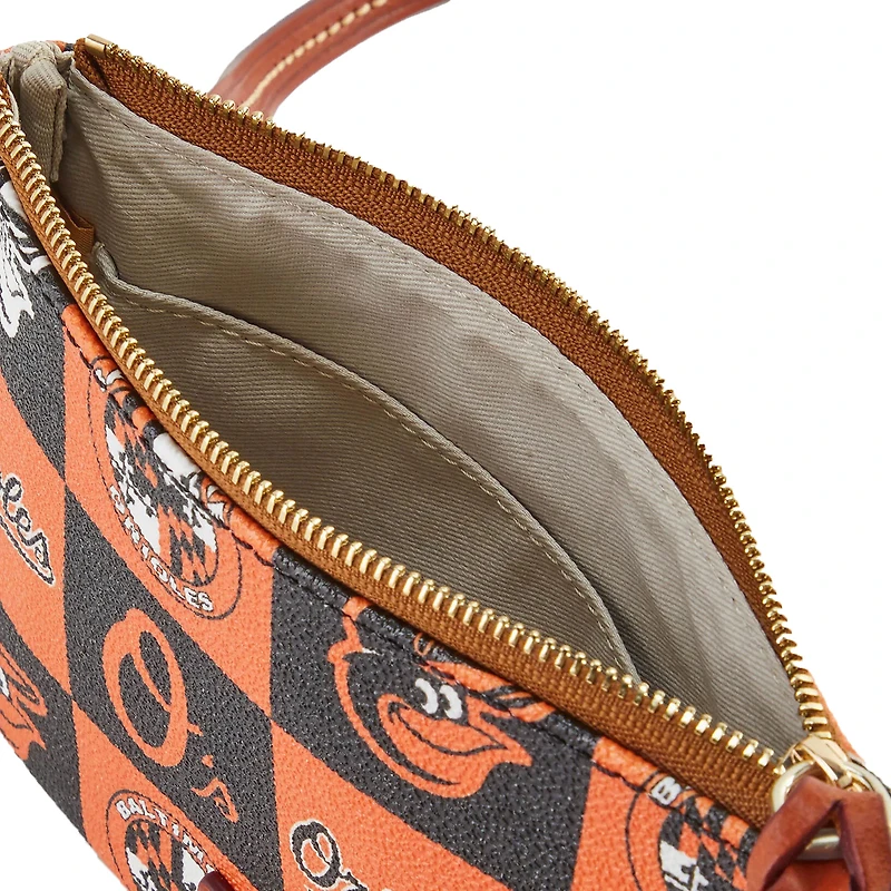 Sac à main à bandoulière avec fermeture éclair sur le dessus Dooney & Bourke Baltimore Orioles