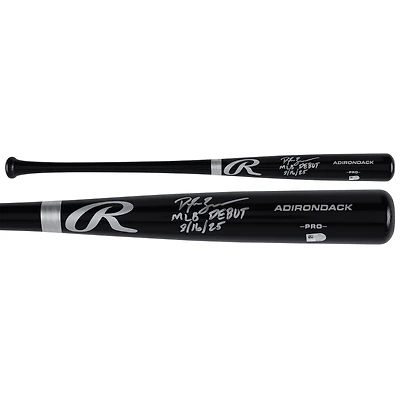 Dylan Beavers Baltimore Orioles Autographed Black Rawlings Pro Bat with "MLB Debut 8/16/25" Inscription