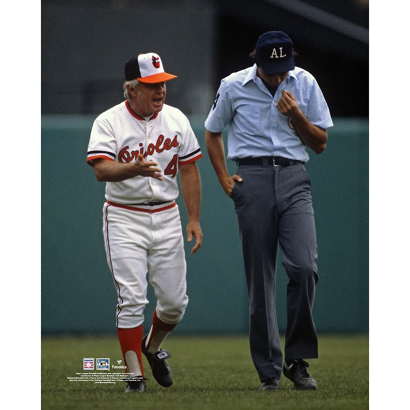 Earl Weaver Baltimore Orioles Unsigned Talks with Umpire Photograph