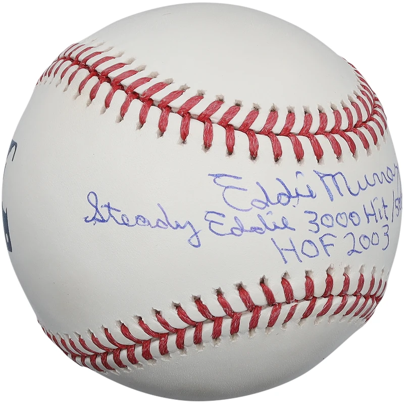 Eddie Murray Baltimore Orioles Autographed Baseball with Multiple Inscriptions