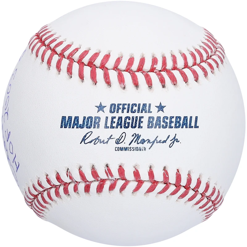 Logo autographié du Temple de la renommée par Eddie Murray des Orioles de Baltimore avec l'inscription « HOF 2003 »