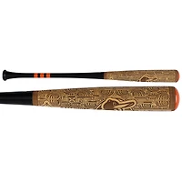 Bâton de baseball autographié par Eddie Murray des Orioles de Baltimore, série Pillbox Bat Company Mural, avec inscription « 1977 AL ROY