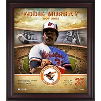 Profil de carrière du Temple de la renommée des Orioles de Baltimore, 15" x 17" d'Eddie Murray
