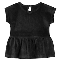 Ensemble T-shirt et short Outerstuff noir Baltimore Orioles Hop Base Fashion pour petites filles