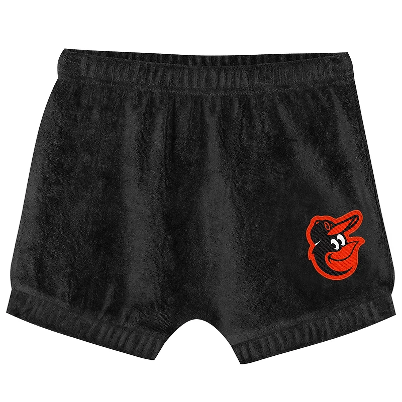 Girls Toddler Outerstuff Black Baltimore Orioles Hop Base Fashion T-Shirt & Shorts Set