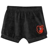 Girls Toddler Outerstuff  Black Baltimore Orioles Hop Base Fashion T-Shirt & Shorts Set