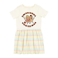 Girls Toddler Soft as a Grape White Baltimore Orioles Snack Dress