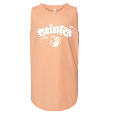 Débardeur Baltimore Orioles orange clair doux comme du raisin pour filles