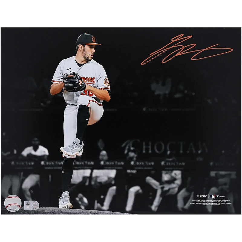 Photographie autographiée de 11"x 14" de Grayson Rodriguez pour ses débuts en MLB