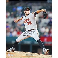 Photo dédicacée de Grayson Rodriguez, joueur des Orioles de Baltimore, 40,6 x 50,8 cm (16 x 20 pouces), lors de ses débuts en MLB, avec inscription « Débuts en MLB le 5 avril 1923 ».