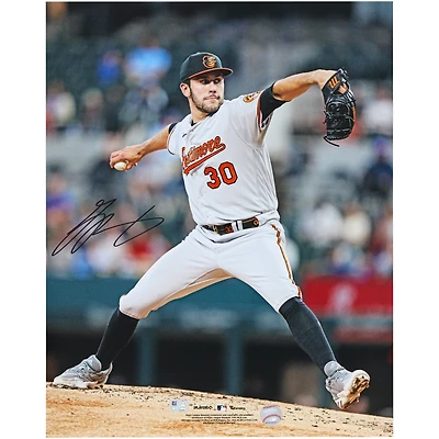 Photo de début en MLB autographiée de Grayson Rodriguez, des Orioles de Baltimore (40,6 x 50,8 cm)