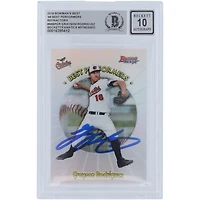 Grayson Rodriguez Baltimore Orioles Autographié 2018 Bowman's Best 98 Meilleurs Performers Refractors #98BP-GR Beckett Fanatics Witnessed Authenticated 10 Card