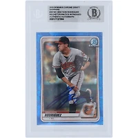Grayson Rodriguez Baltimore Orioles Autographed 2020 Bowman Chrome Draft Sapphire #BD-191 Beckett Fanatics Witnessed Authenticated Card