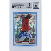 Carte autographiée 9/10 des Prospects Chrome Bowman 2020 Sapphire #BCP-22 de Beckett Fanatics, signée Grayson Rodriguez par les Orioles de Baltimore