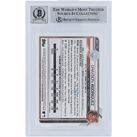 Grayson Rodriguez Baltimore Orioles Autographed 2021 Bowman Chrome Draft Sapphire #BDC-136 Beckett Fanatics Witnessed Authenticated 10 Card