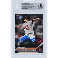 Grayson Rodriguez Baltimore Orioles a autographié la carte Topps 2023 maintenant disponible #NNO Beckett Fanatics a été témoin de la carte de recrue authentifiée