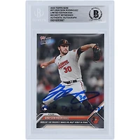 Grayson Rodriguez Baltimore Orioles Autographié Topps 2023 Now Debut #NNO #/23 Beckett Fanatics a été témoin d'une carte de recrue authentifiée avec l'inscription "MLB Debut 4-5-23"