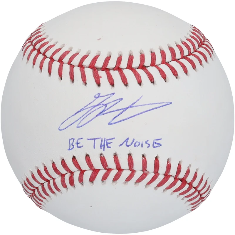 Baseball autographié par Grayson Rodriguez des Orioles de Baltimore avec l'inscription « Be The Noise »