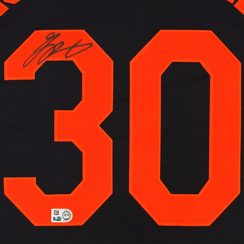 Maillot réplique Nike noir autographié par Grayson Rodriguez des Baltimore Orioles