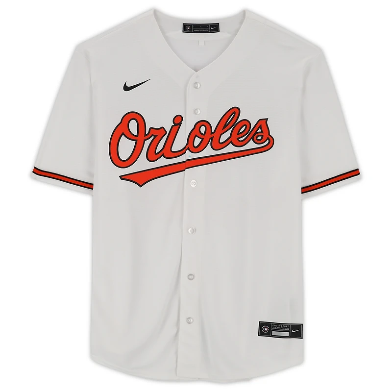 Maillot réplique Nike blanc autographié par Grayson Rodriguez des Baltimore Orioles