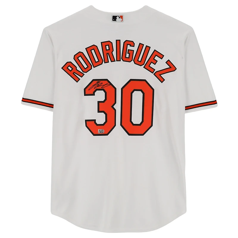 Maillot réplique blanc Nike autographié de Grayson Rodriguez, Orioles de Baltimore